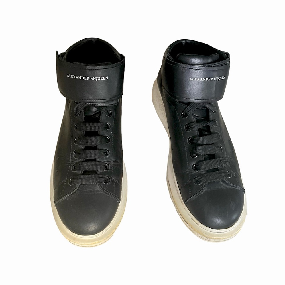Alexander McQueen Oversized High Top Leather Sneakers - Size 45